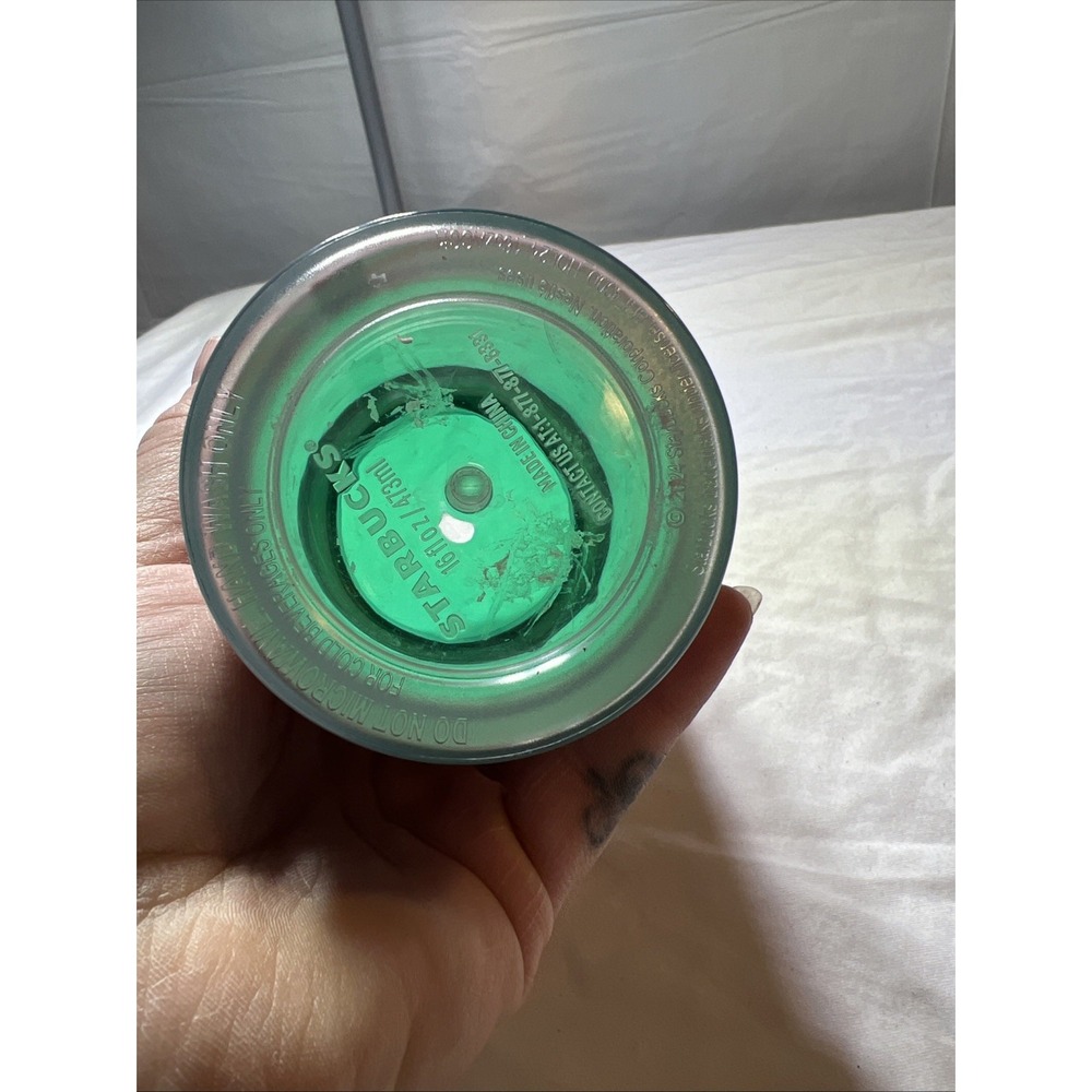 2024 Starbucks Tumbler Pink Green Red Swirl Cold Travel 16 oz No Straw - Picture 4 of 5